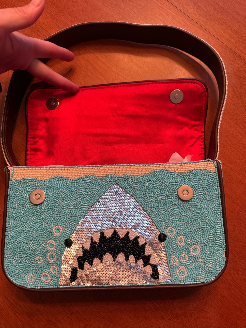STAUD Shark Tommy Beaded Shoulder Bag - Picture 5 of 6